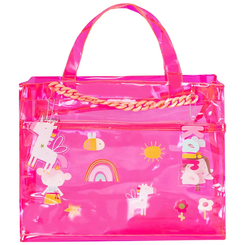 Double Pocket Jelly Tote Bag & Wet Pouch