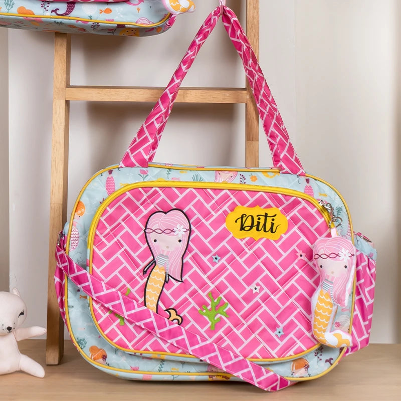 Mermaid Baby Diaper Bag - Front View