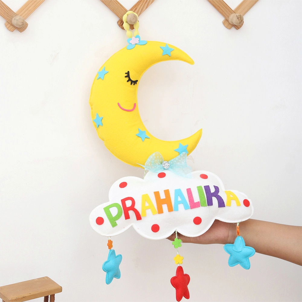 Moon White Cloud Name Hanging