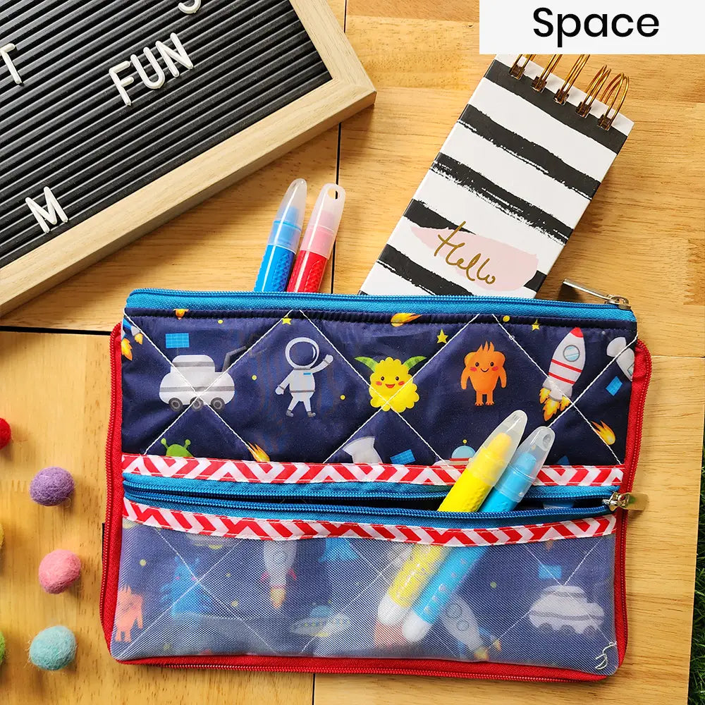 Double Zip Pencil Pouch