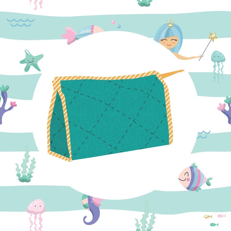 3-Zip Toiletries Kit - Aqua Girl