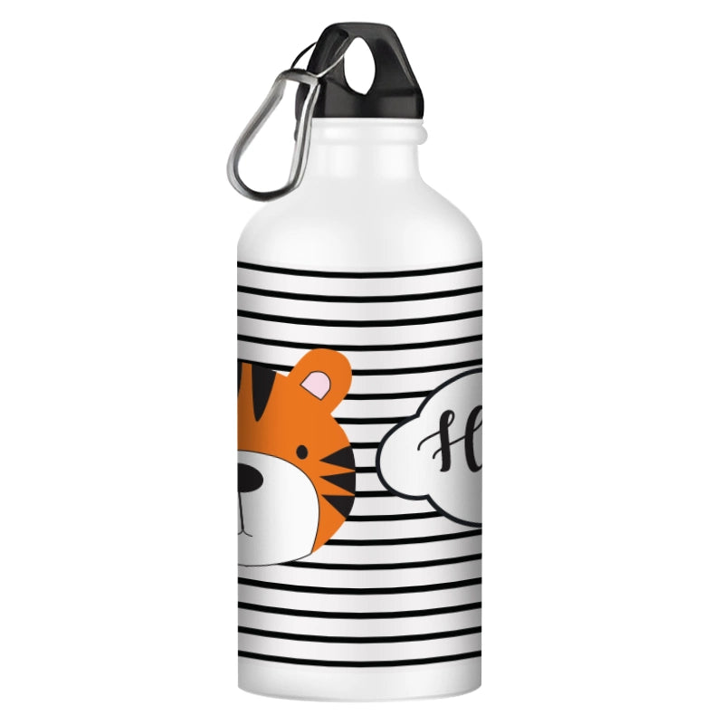 Cap Alu Sipper Bottle (600ml) - Baby Tiger Face