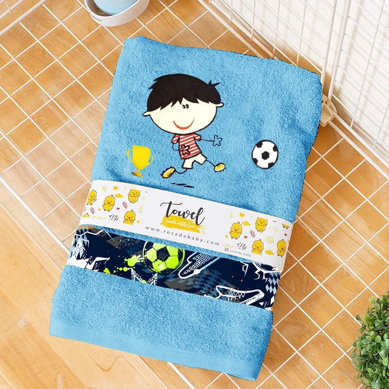 Football Player Boy Towel - Front View