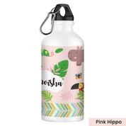 Cap Alu Bottle (600ml) - Pink Hippo