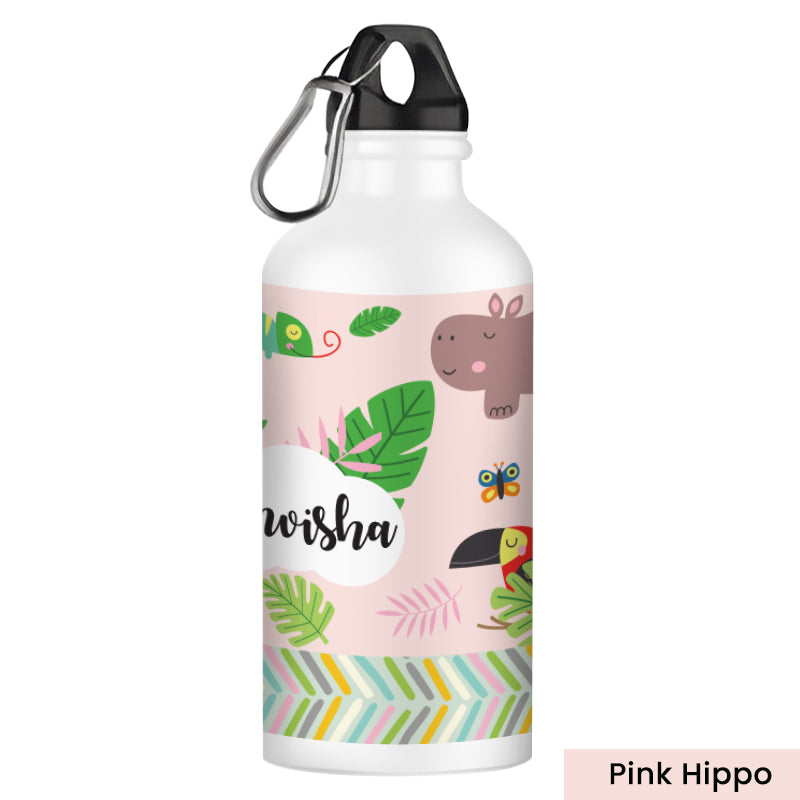 Cap Alu Bottle (600ml) - Pink Hippo