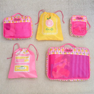 Capri Pink 5 Piece Packing Cube Set