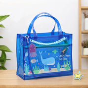 Deep Sea Dive Double Pocket Jelly Tote Bag & Wet Pouch