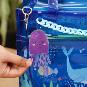 Deep Sea Dive Double Pocket Jelly Tote Bag & Wet Pouch