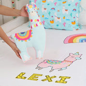 Blue Llama Bedsheet Set