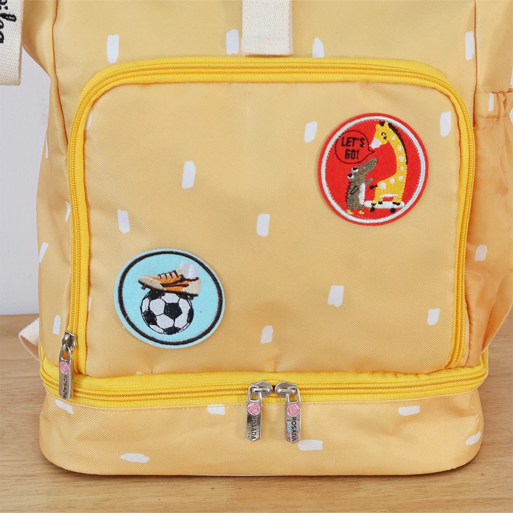 Yellow Roll Top Backpack
