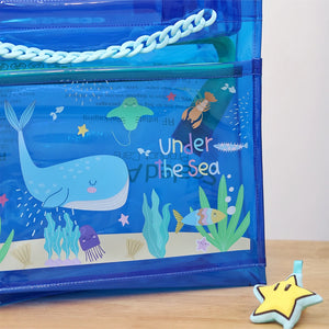 Deep Sea Dive Double Pocket Jelly Tote Bag & Wet Pouch