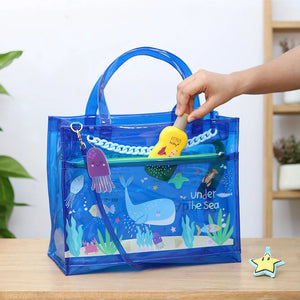 Deep Sea Dive Double Pocket Jelly Tote Bag & Wet Pouch