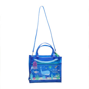 Deep Sea Dive Double Pocket Jelly Tote Bag & Wet Pouch