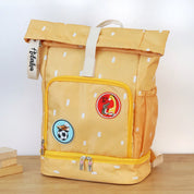 Yellow Roll Top Backpack