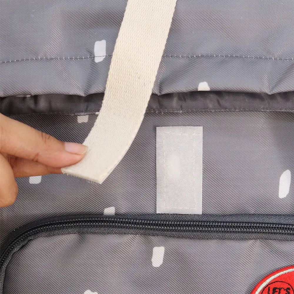 Grey Roll Top Backpack