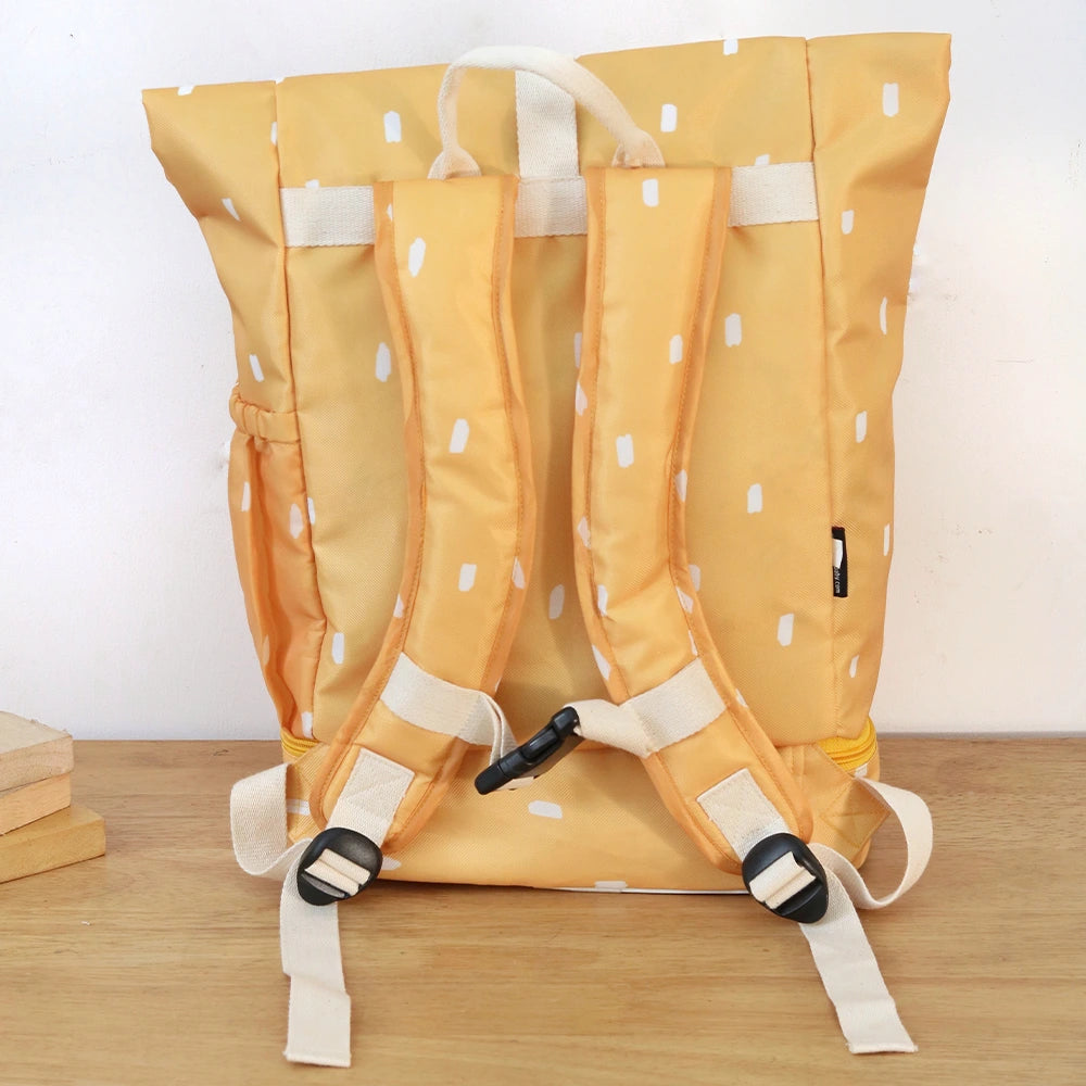 Yellow Roll Top Backpack