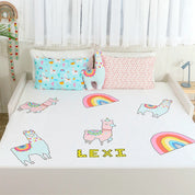 Blue Llama Bedsheet Set