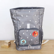 Grey Roll Top Backpack