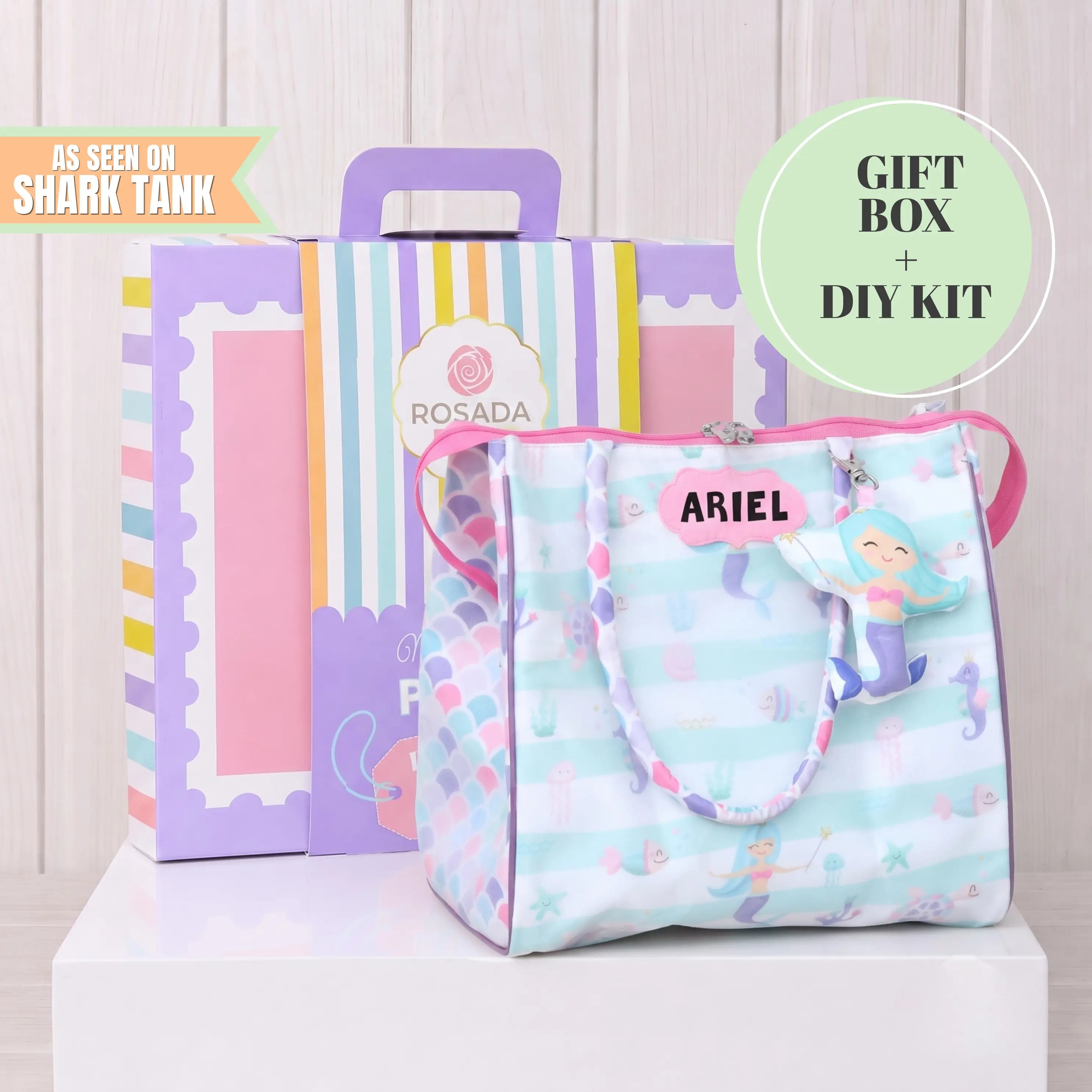 Diy Aqua Girl Tote Bag