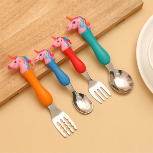 Premium Unicorn Spoon N Fork Set