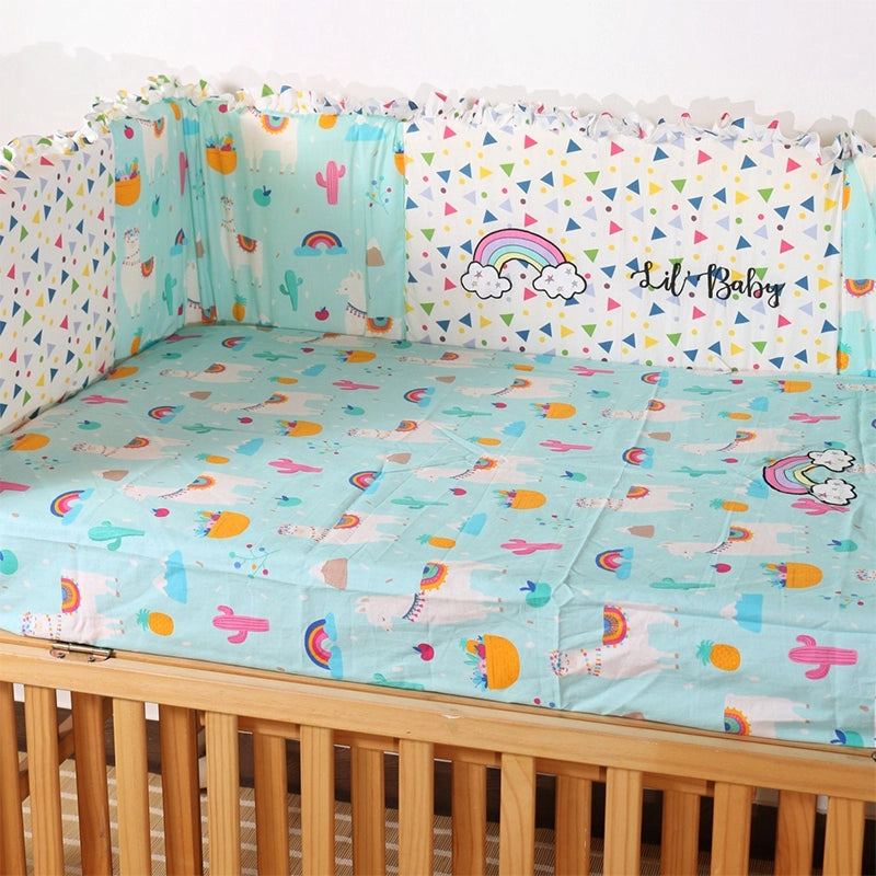 Blue Llama Cot Sheet (62x44)"