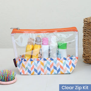 Clear Zip Kit - English Zigzag