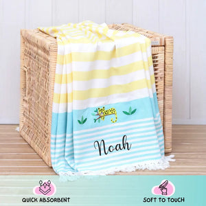 Lazy Zoo Bamboo Towel