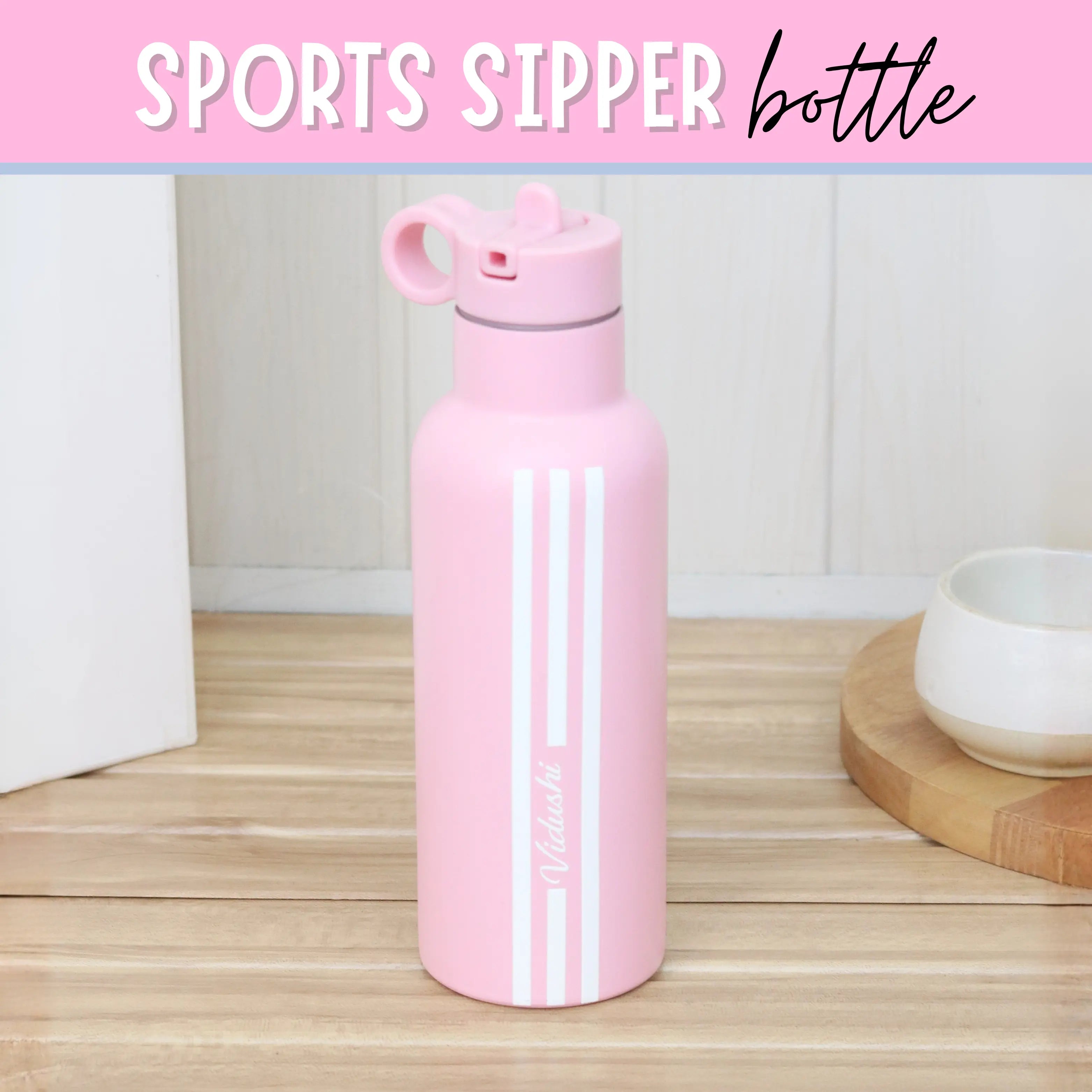 Pink Sports Sipper Bottle (500ml)