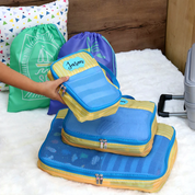Santorini Blue 5 Piece Packing Cube Set