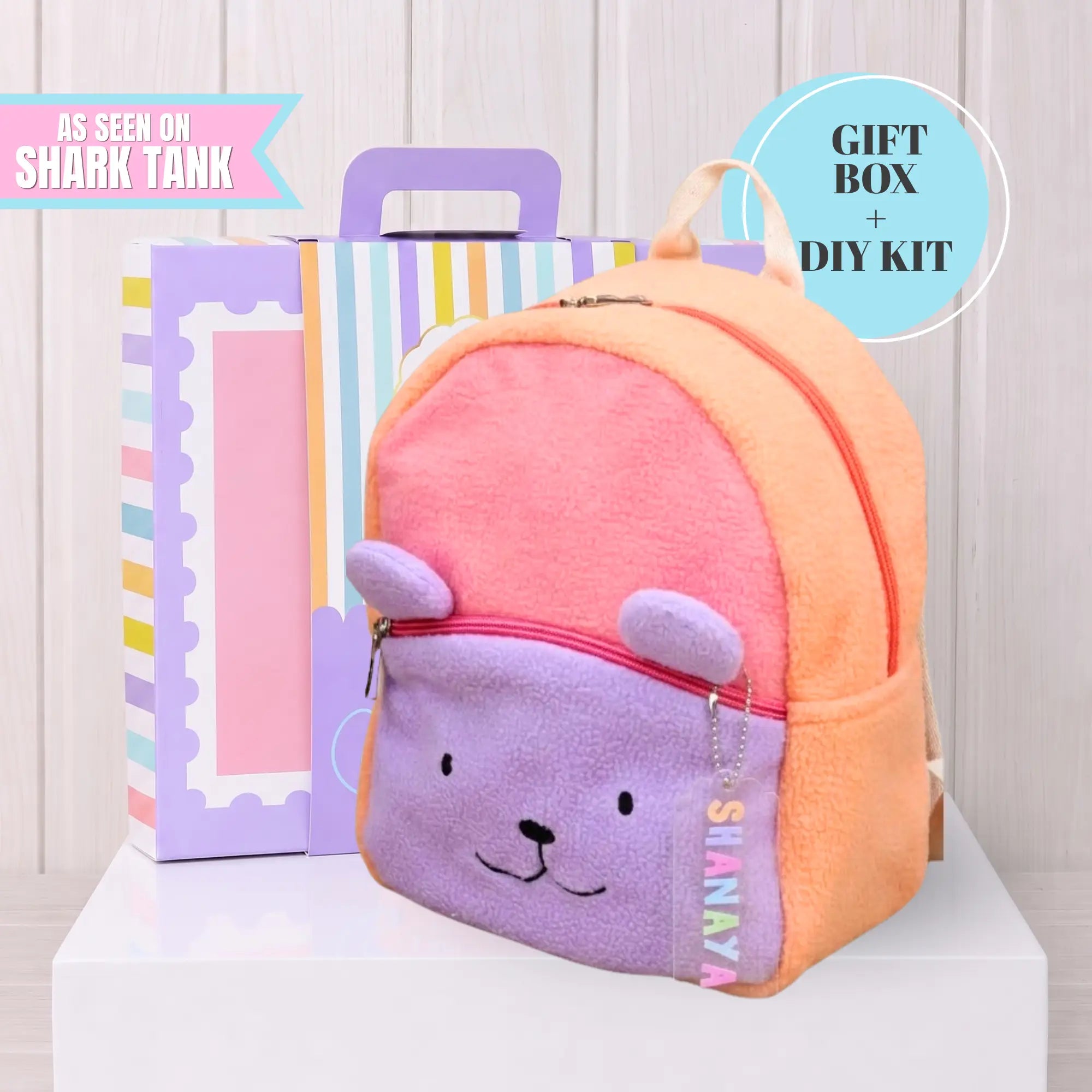 Diy Peachy Purple Plush Baby Backpack