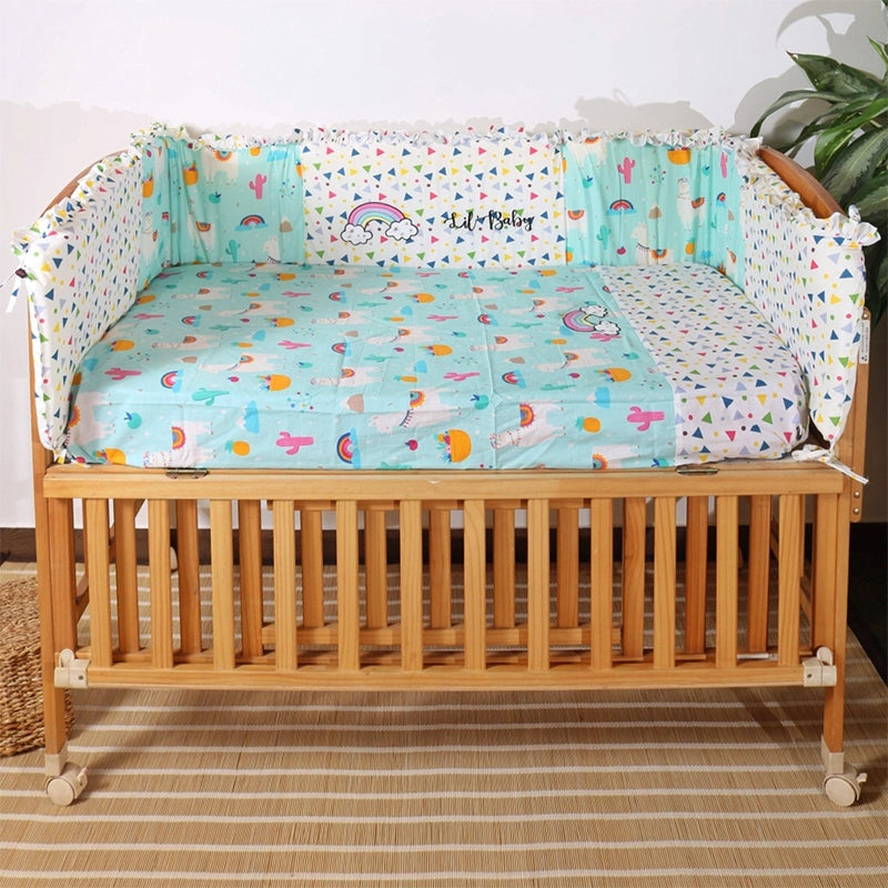 Blue Llama Cot Sheet (62x44)"