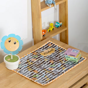 Set of 2 Black White Animals Table Mat