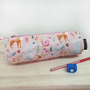 Round Pencil Pouch - Forest Deer