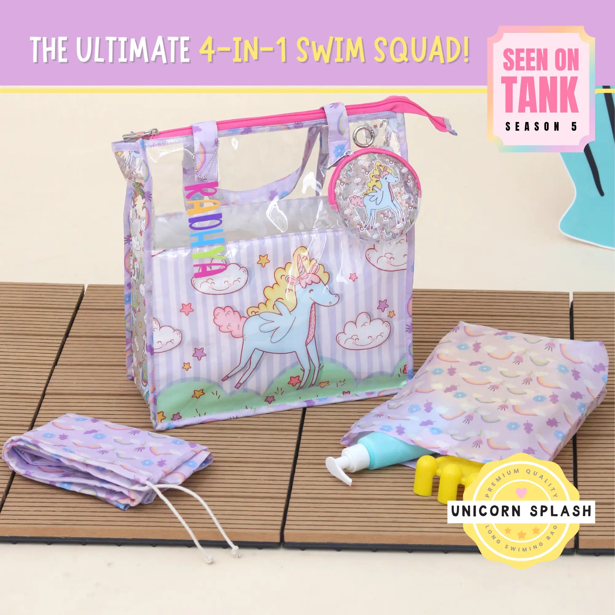 Unicorn Splash Long Swimming Bag