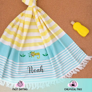 Lazy Zoo Bamboo Towel