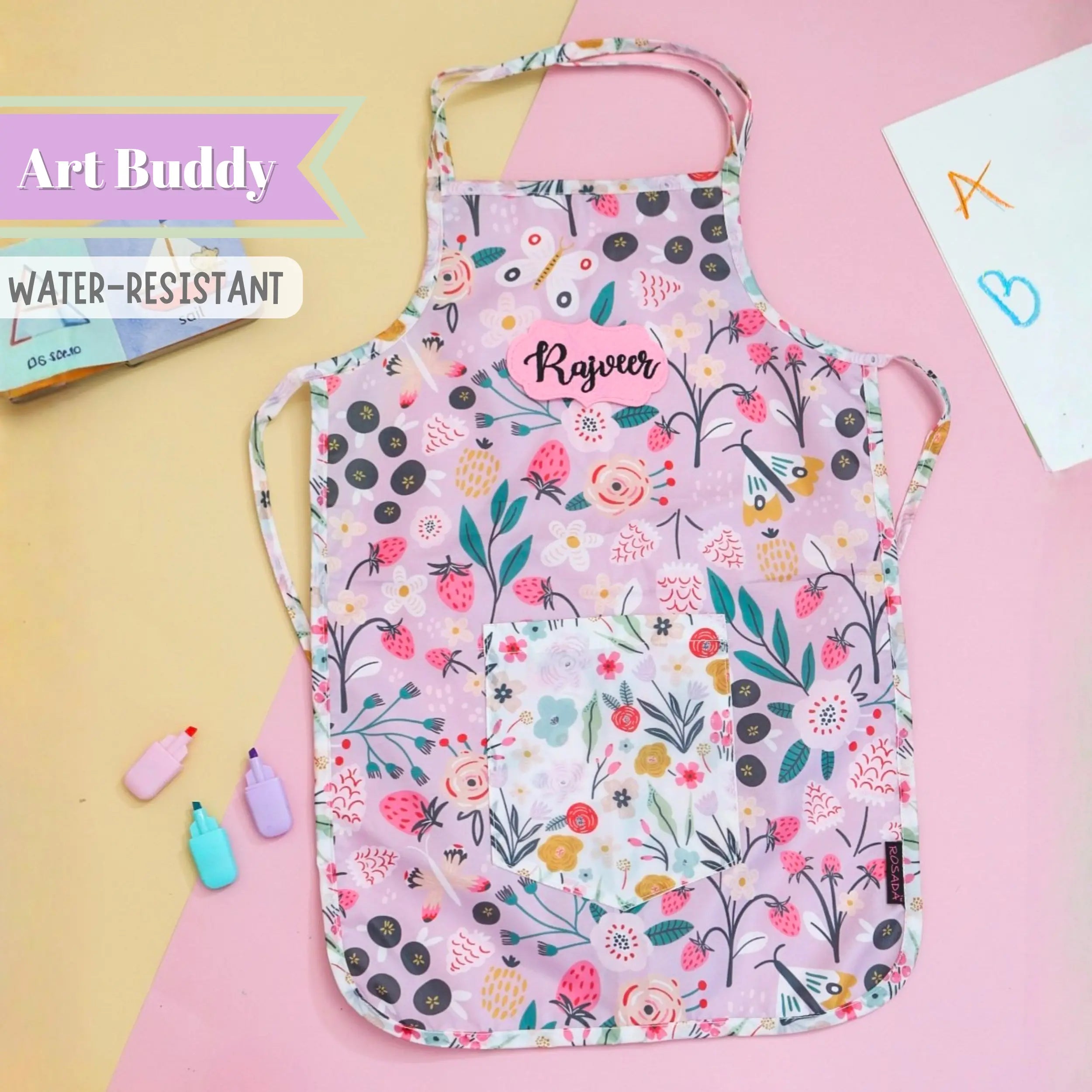 Lilac Garden Waterproof Art Apron