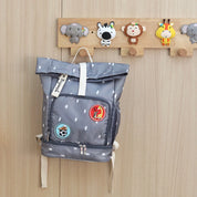 Grey Roll Top Backpack