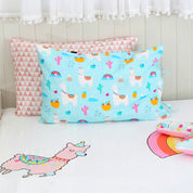 Blue Llama Bedsheet Set