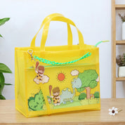 Sunny Dino Jelly Tote Bag Double Pocket Jelly Tote Bag & Wet Pouch