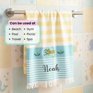 Lazy Zoo Bamboo Towel