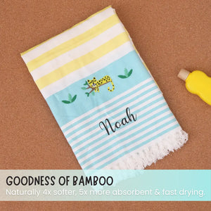 Lazy Zoo Bamboo Towel