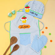 Blue Stripes Cotton Chef Apron