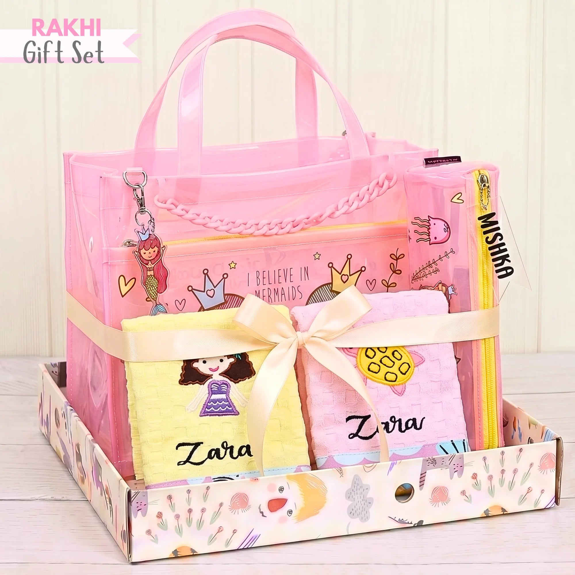 Double Pocket Jelly Tote Bag Set