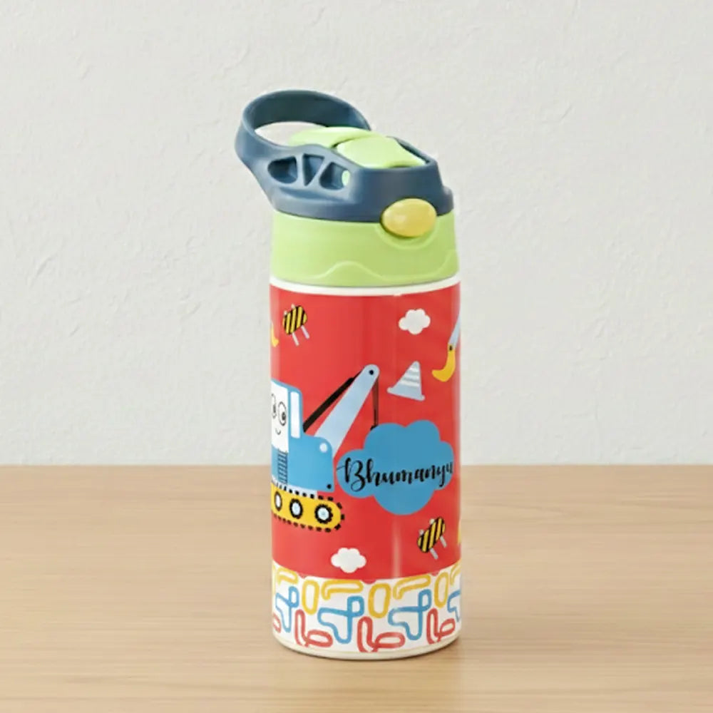 Insulated Steel Sipper Bottle (350ml) - Red Truck