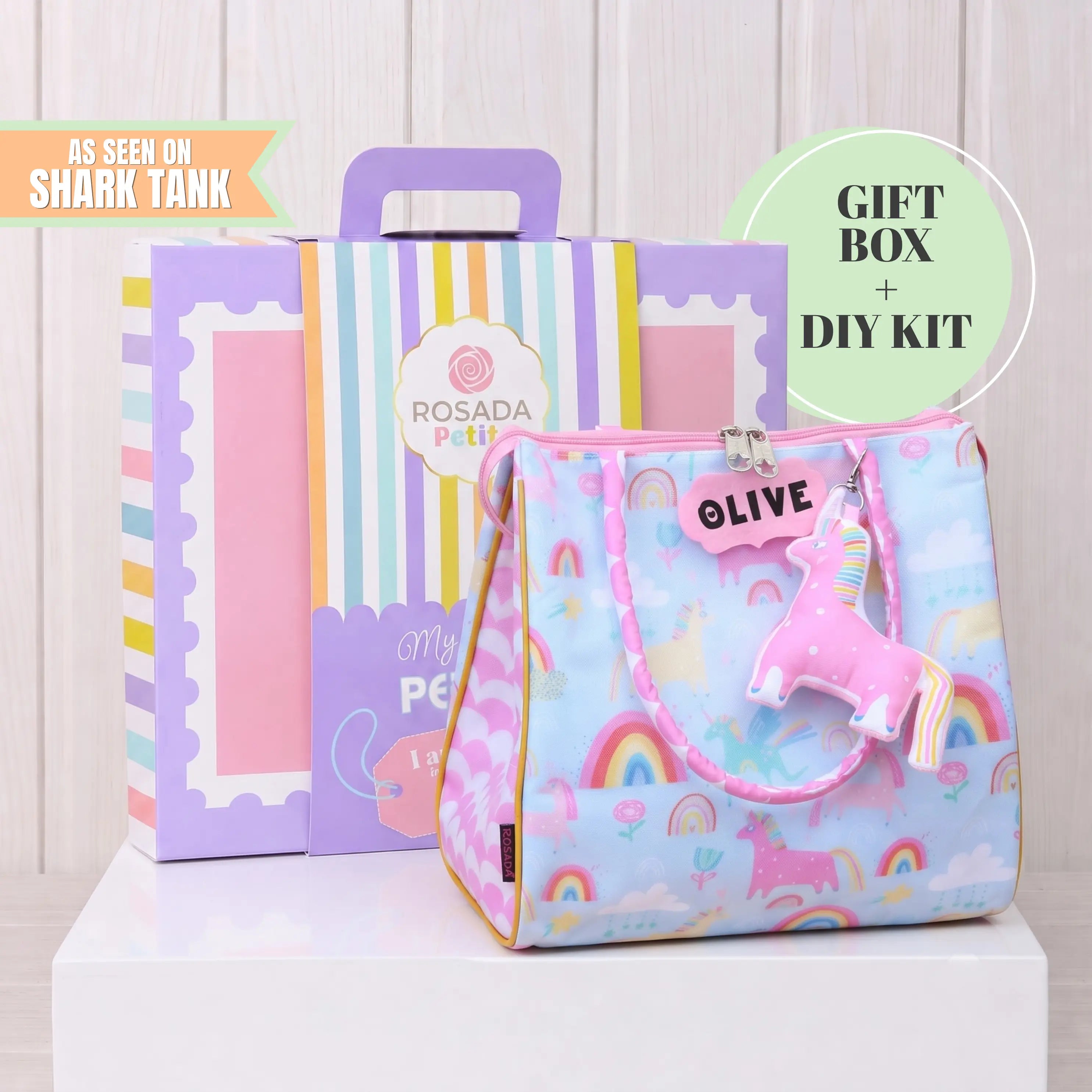 Diy Blue Unicorn Tote Bag
