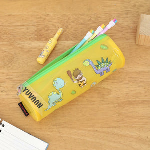 Sunny Dino Jelly Pencil Pouch