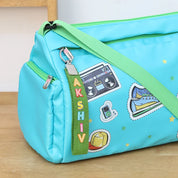 Retro Cyan Green Sports Duffle Bag