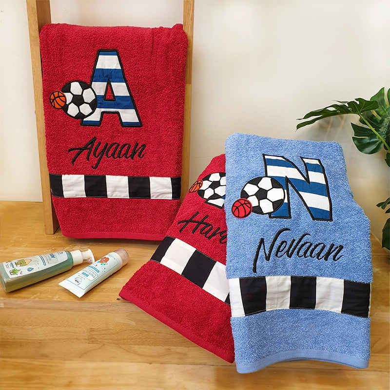 Football Alphabet Towel