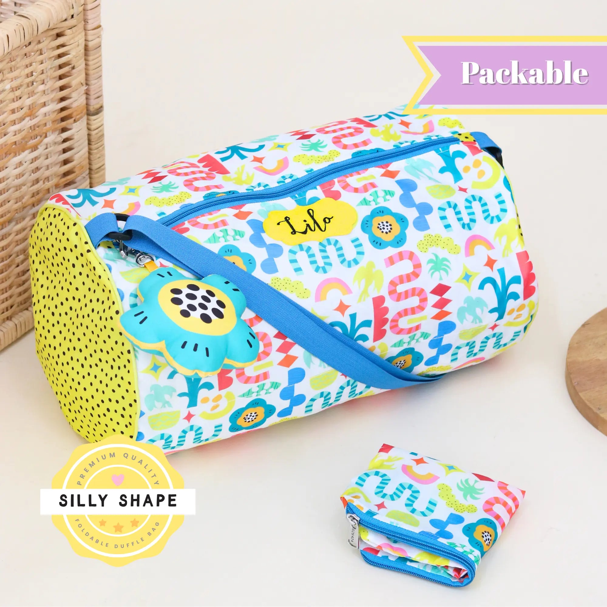 Silly Shapes Foldable Duffle Bag