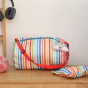 Foldable Duffle Bag - Colorful Stripes